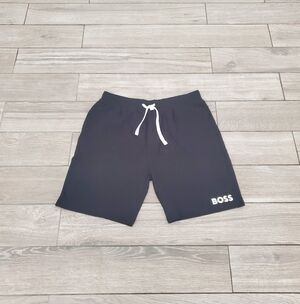 NWOT BOSS by HUGO BOSS men's 100% cotton black ease drawstring shorts size XXL